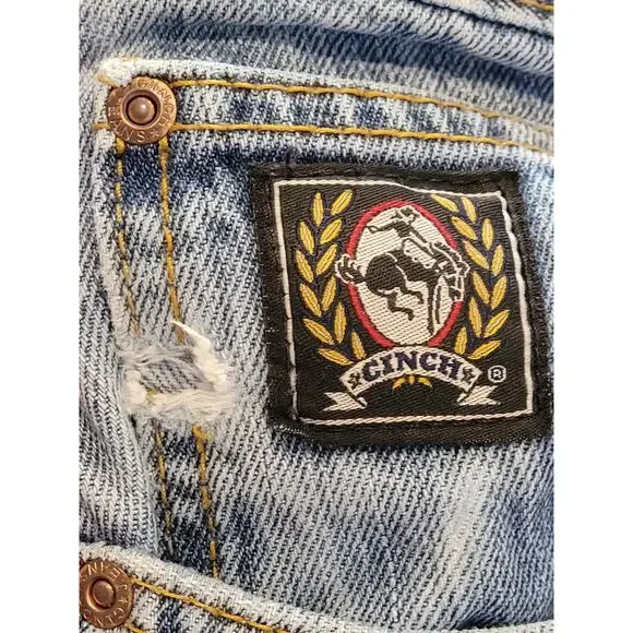 Cinch Black Label Men's Denim Jeans Size 38Wx32L Relaxed Fit slightly Distressed - Picture 7 of 9